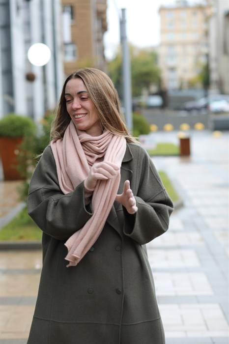 Набор перчатки+палантин 100% кашемир 1657